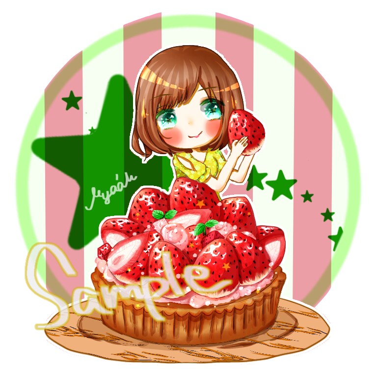 SNSアイコン等 食べるミニキャラを描きます 美味しそうに描けるよう努力します！❁ イメージ3