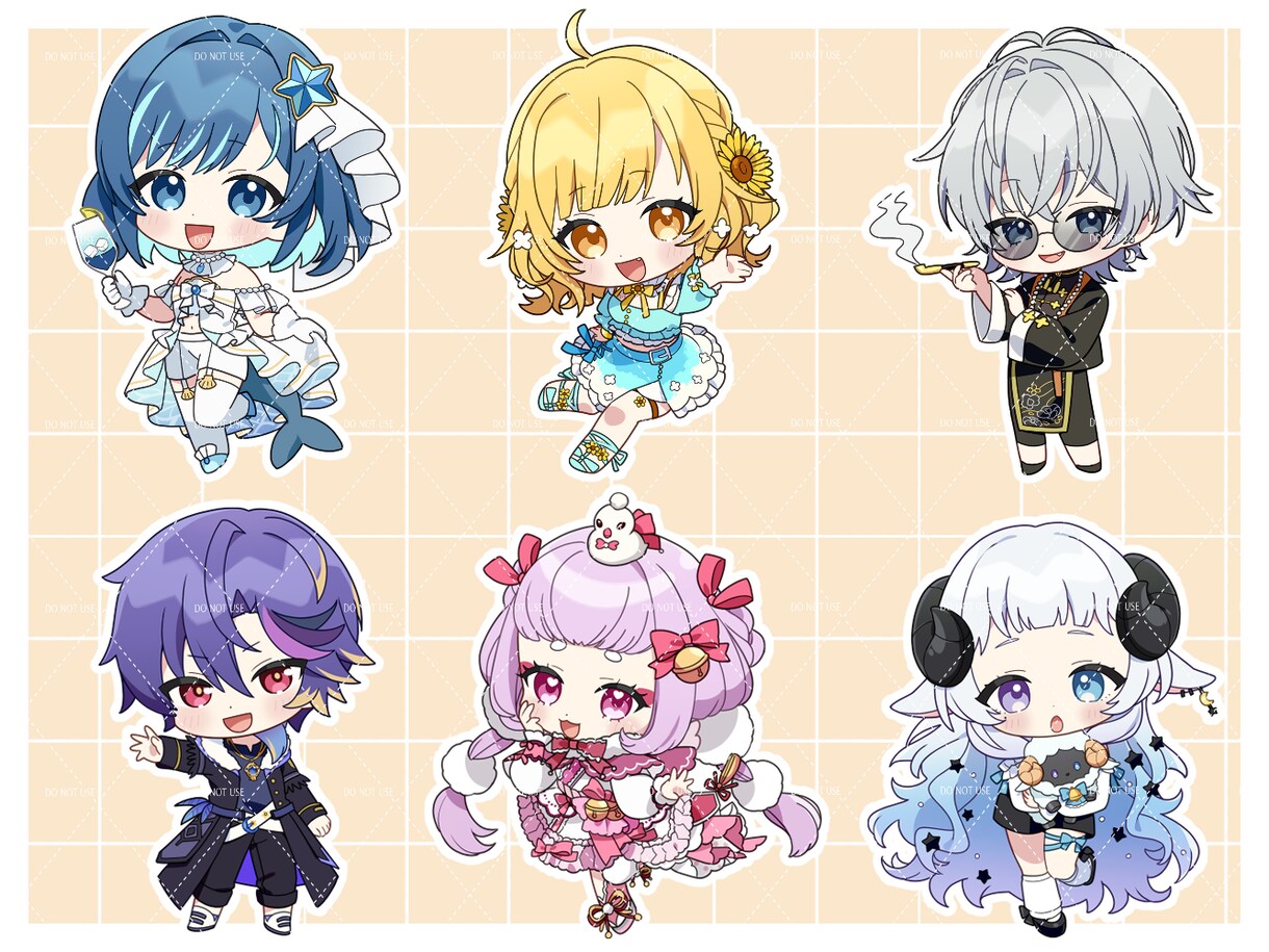 使いやすくて可愛いミニキャラメイラスト描きます グッズなどに！お気軽にご相談ください◎ イメージ3