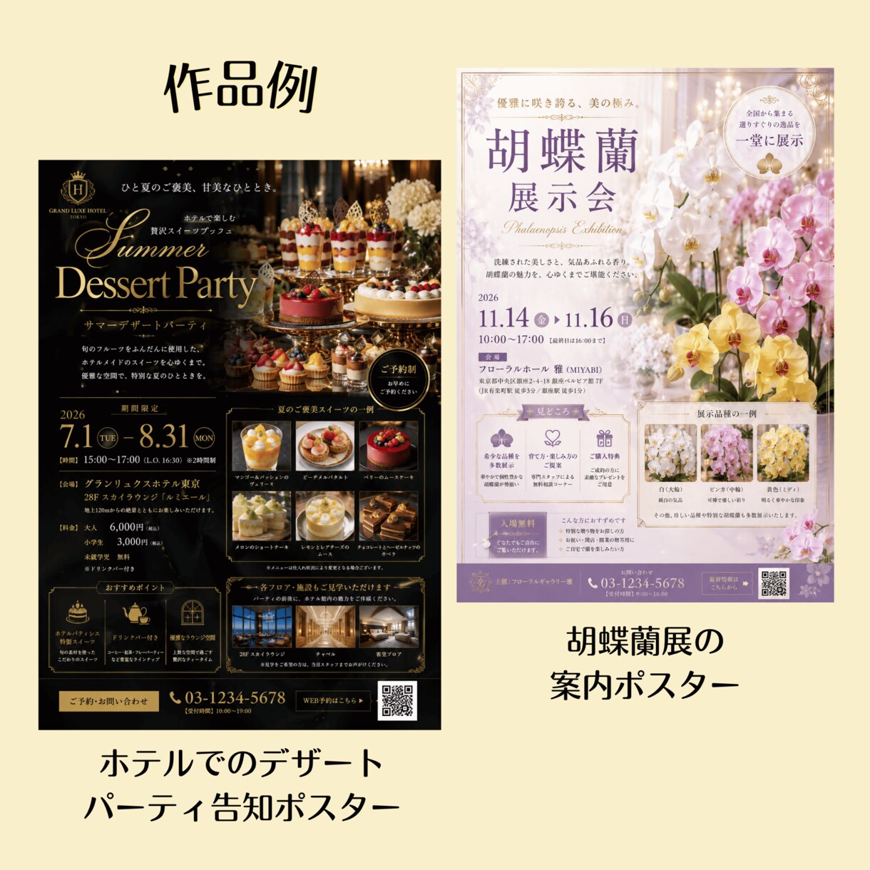 高級感あるポスター・チラシ制作いたします ホテル・旅館・高級店の魅力を上質に表現します イメージ2