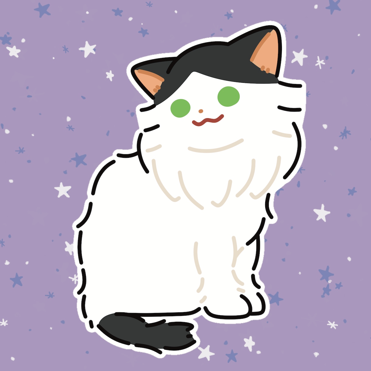 あなただけのオリジナルかわいい猫イラストを描きます SNSアイコンにオススメ！かわいい猫のイラストを描きます イメージ1