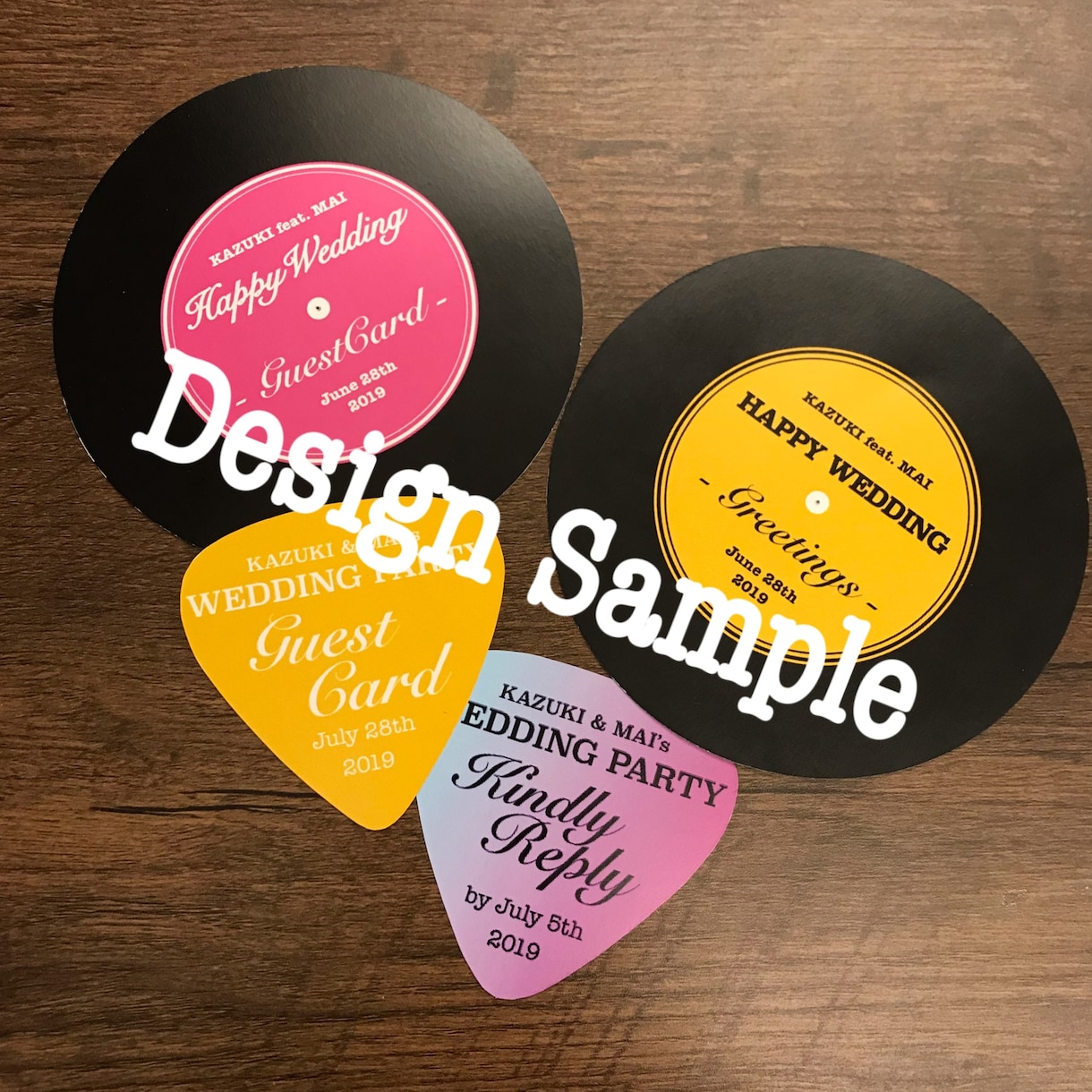 レコード風結婚式招待状を作ります 音楽好きによる音楽好きの為の遊び心満載の結婚式招待状 イメージ8