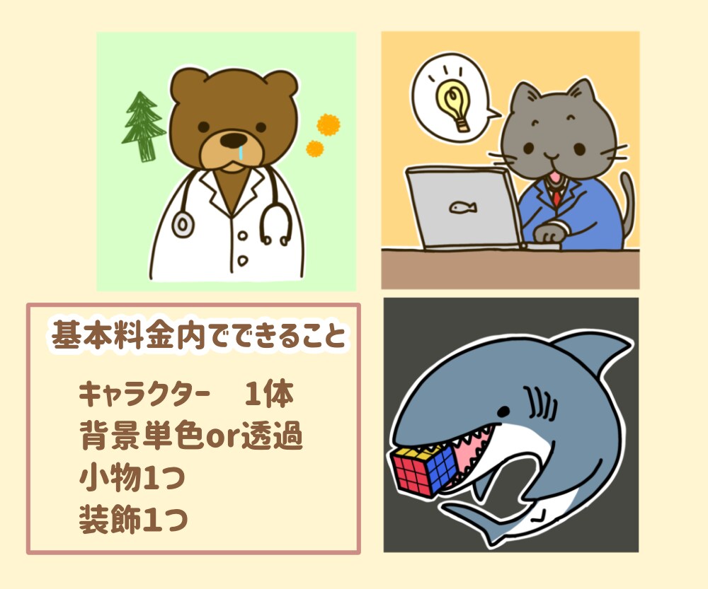 5名様限定特別価格でシュールな動物アイコン描きます ユーザーの目を引く可愛いアイコン！商用利用可！ イメージ2