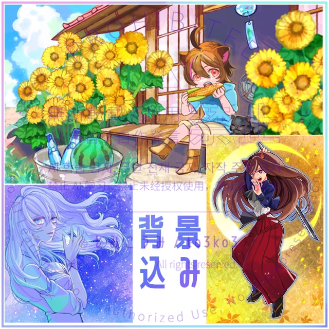 アイコン・一枚絵・立ち絵などイラスト制作いたします かわいい、かっこいい、綺麗めテイストで色彩豊かなイラスト イメージ2