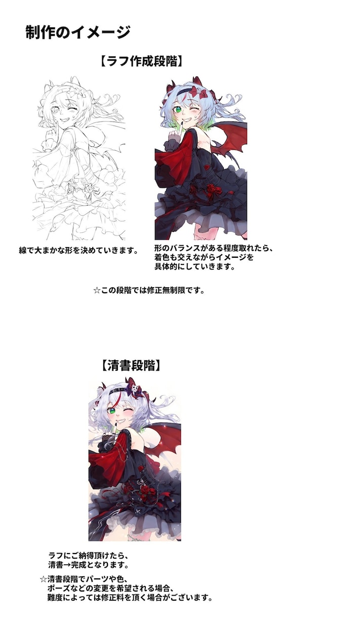 新規様限定！充実した修正対応でイラスト作成します 歌ってみた/ゲーム実況/vtuber/TRPG…様々な活動に イメージ9