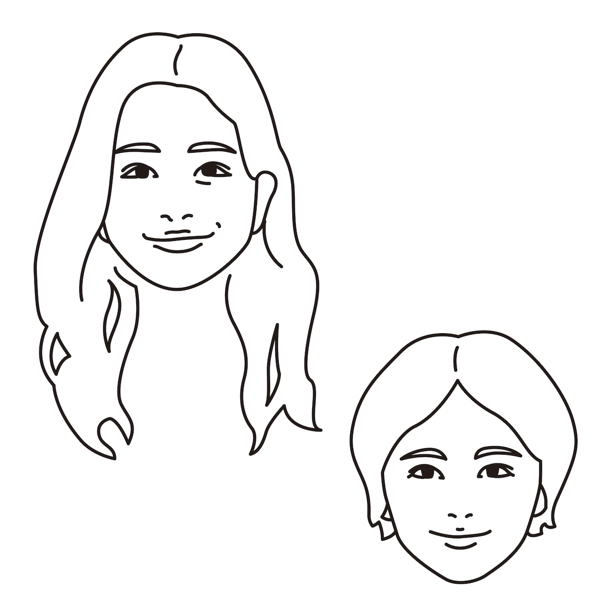 シンプルな似顔絵イラストお作りします シンプルで使いやすい。アイコンなどにどうぞ イメージ3