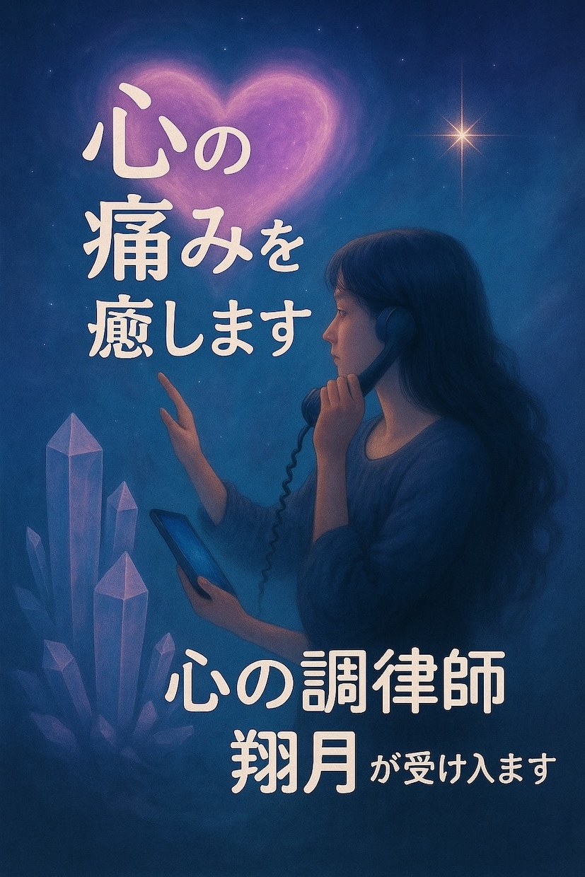 心の痛みを癒します 誰にも言えない心の痛み、静かにそっと聴かせてください。 イメージ1