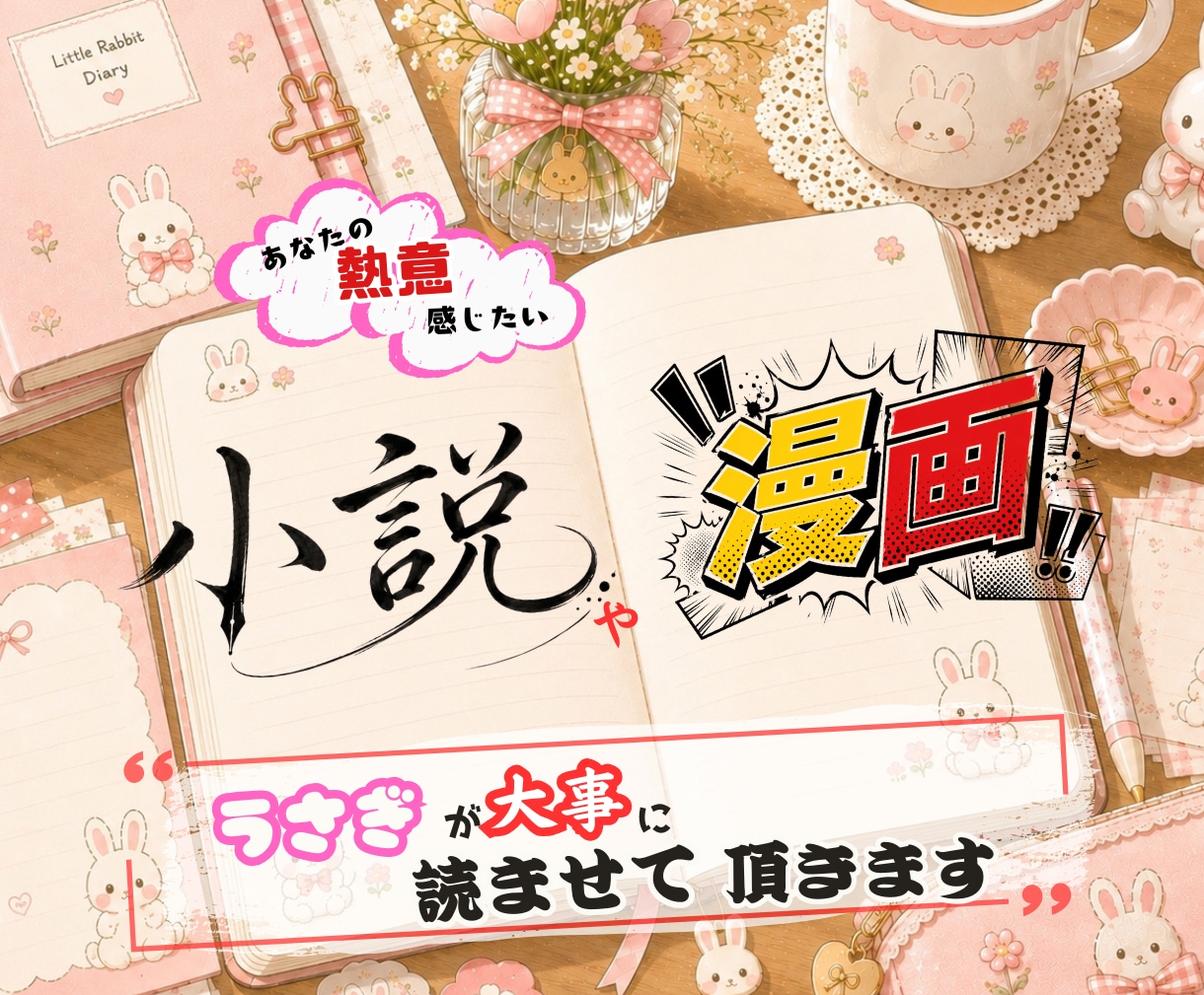 超読書好きが、あなたの作品✨読んで感想お伝えします 熱意や愛を伝えてください‼️完成品だけじゃなく設定だけでも○ イメージ1