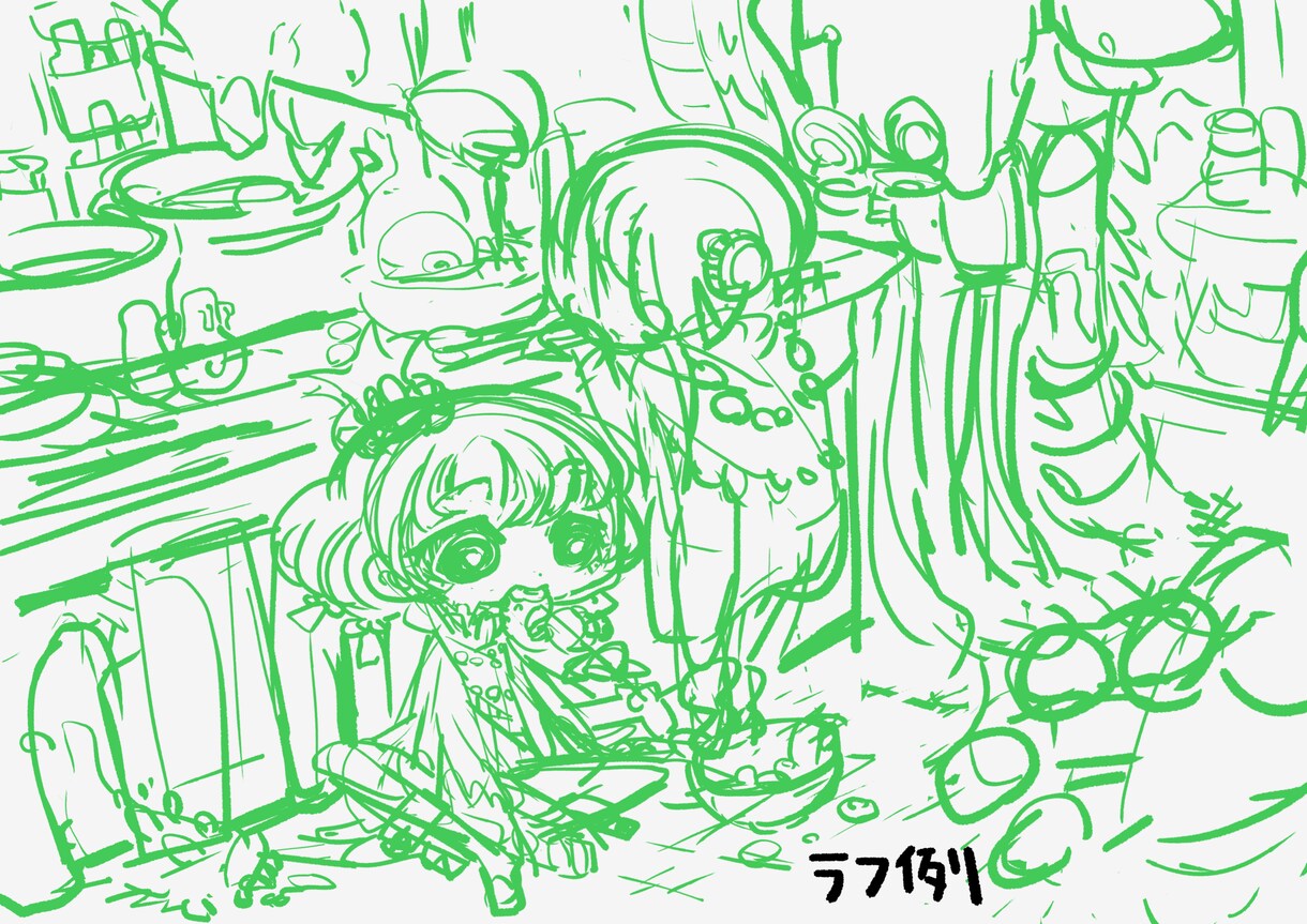 描き込まれた線画の可愛いイラスト制作します アナログ感のある線画でキュートやポップ、雰囲気のある絵も！ イメージ10