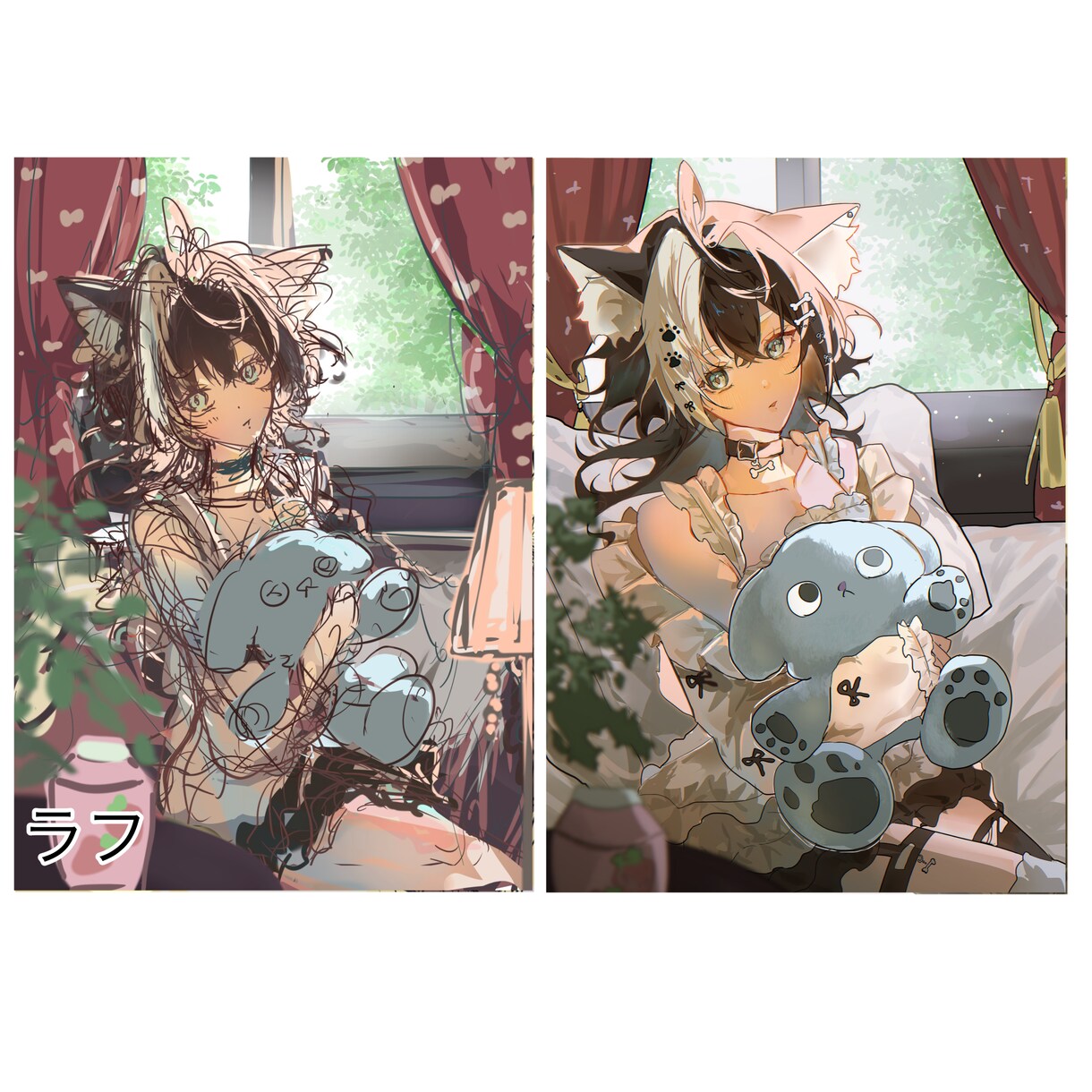 アイコン.一枚絵.立ち絵などを制作作成しますます 空気感や物語性を大切に、記憶に残る一枚を丁寧に描きます イメージ7