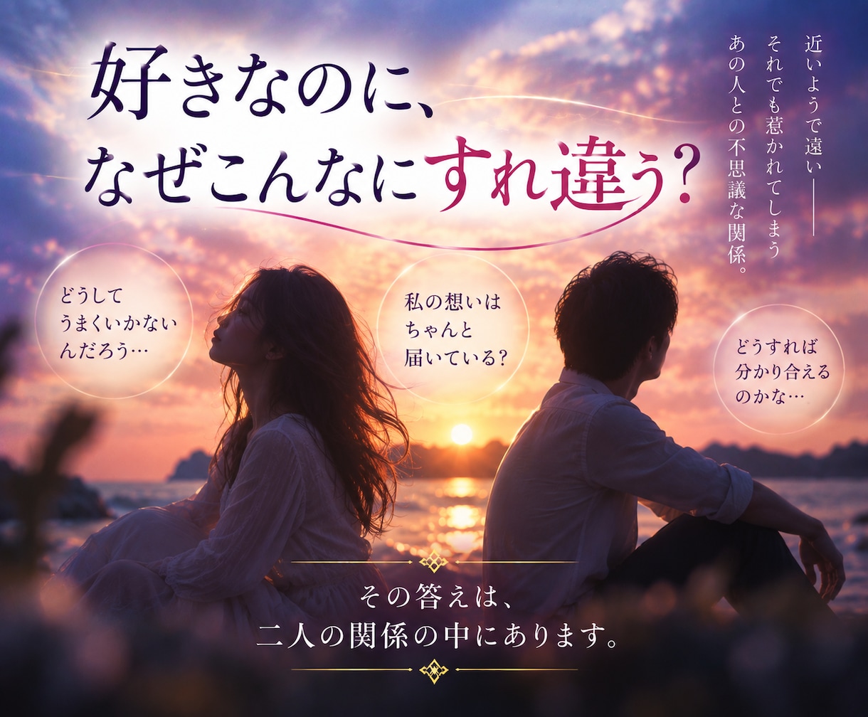 あの人と惹かれ合った意味をタロットで占います 今だから知りたい。惹かれた理由、すれ違った理由 イメージ2