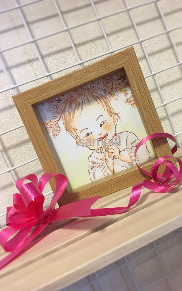 お子様の似顔絵をお届けします 玄関先などインテリアとして…✩.*˚ イメージ1
