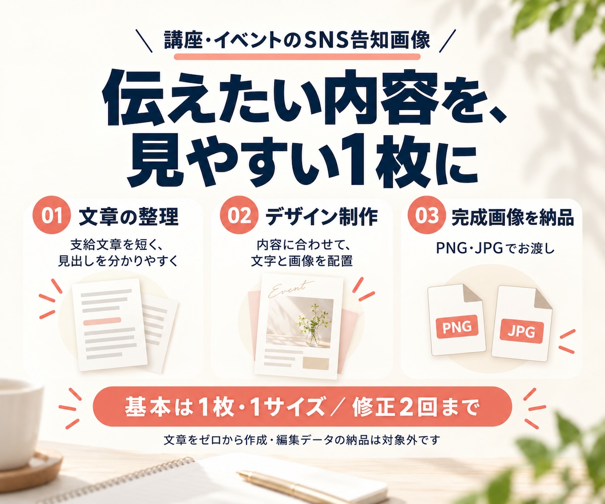 講座・イベントのSNS告知画像を作りますます 文章整理込み｜初稿2日以内・修正2回まで イメージ2
