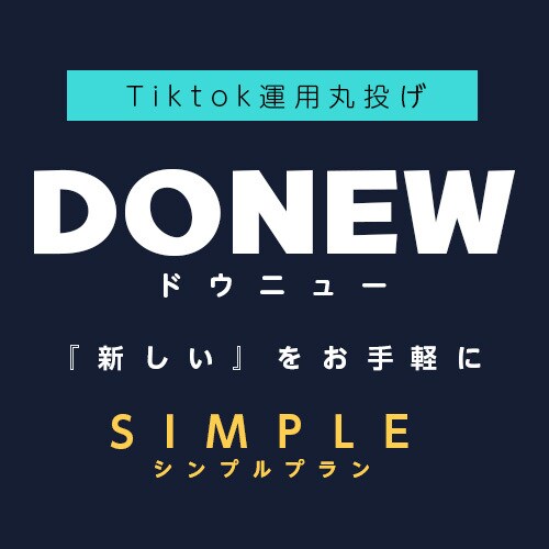 TikTokアカウント運用代行します DONEW for TikTok SIMPLE PLAN イメージ1
