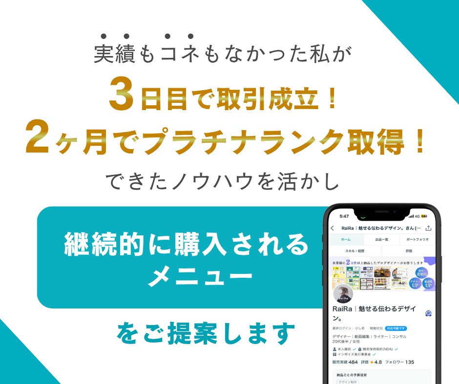ココナラ出品のご相談｜0から1の売上に繋げます ココナラのメニュー内容・説明文・サムネイルの添削お任せ下さい イメージ4