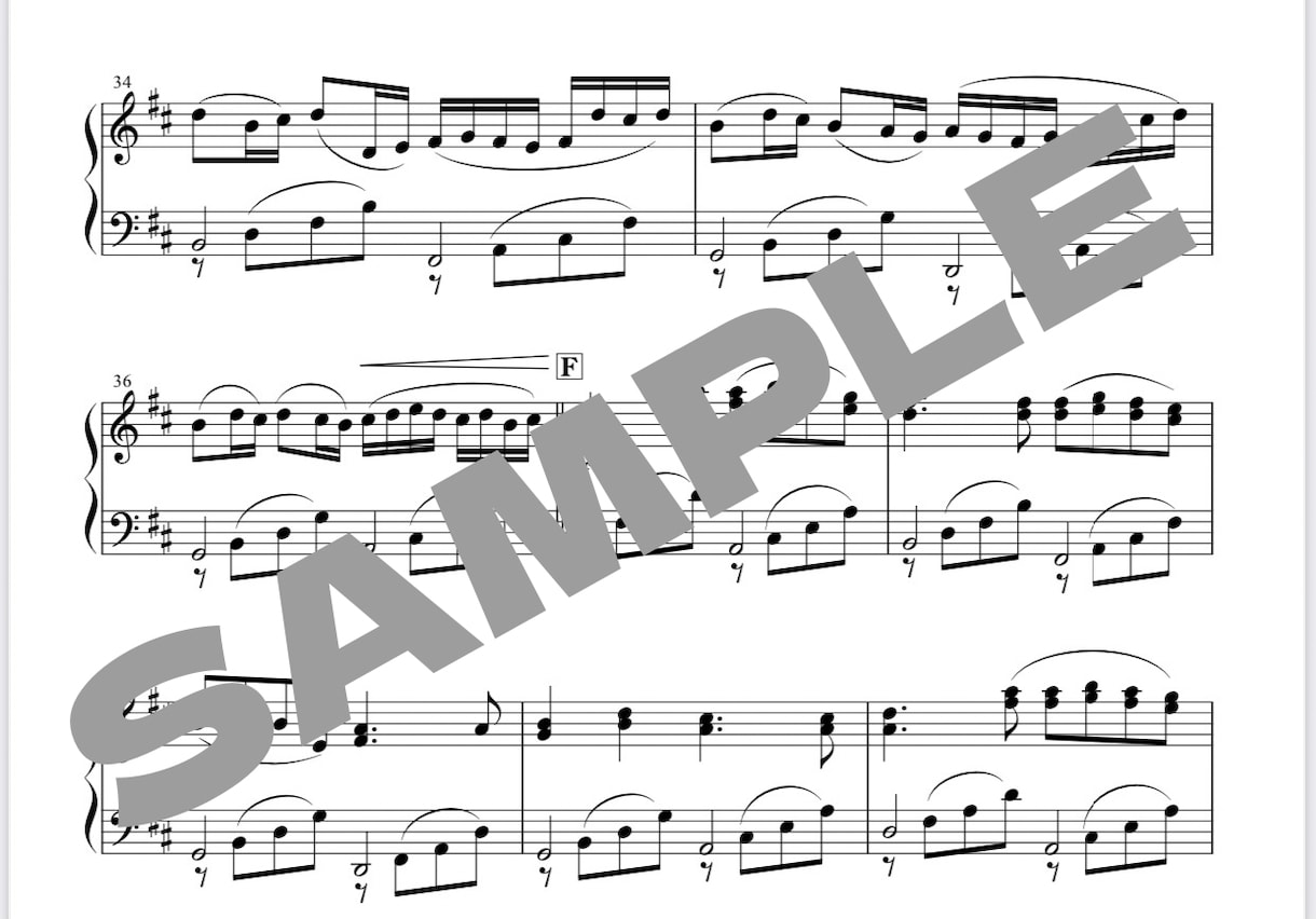 採譜300曲超！ピアニストがピアノ楽譜に起こします 1小節35円〜音源からピアノ曲に耳コピアレンジ！伴奏譜も！ イメージ2