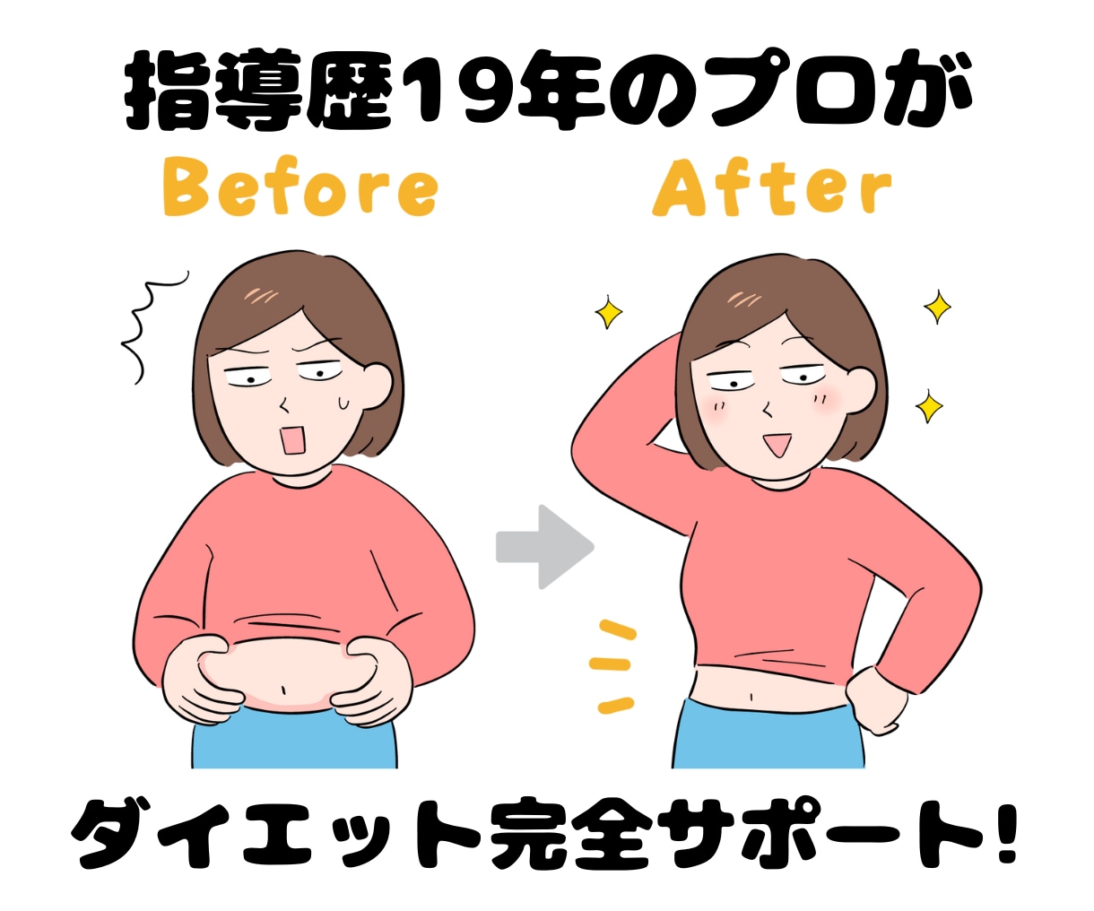 ダイエット特化の痩せる運動メニュー作成します もう食べるの怖くない！しんどくない運動でダイエット実現！ イメージ1