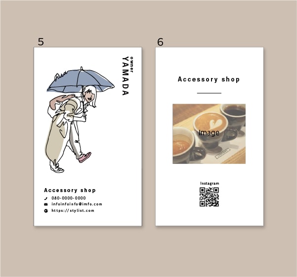 イラスト入り名刺作ります 両面デザイン(カラー込み)＋台紙代(100枚)送料込み イメージ4