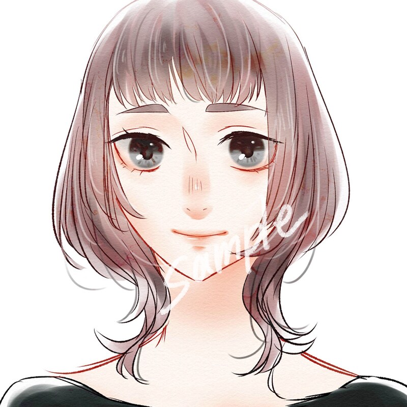 SNSなどのアイコン作成します 水彩タッチのイラストを描きます☺︎ イメージ3