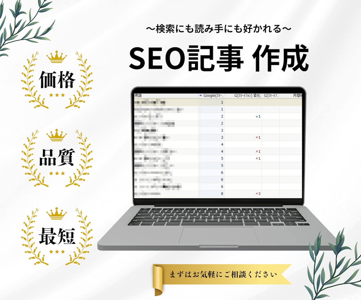 安価・高品質・スピード全て叶えるSEO記事書きます 【1月特別価格】1文字0.5円で上位表示を狙える高品質記事 イメージ1
