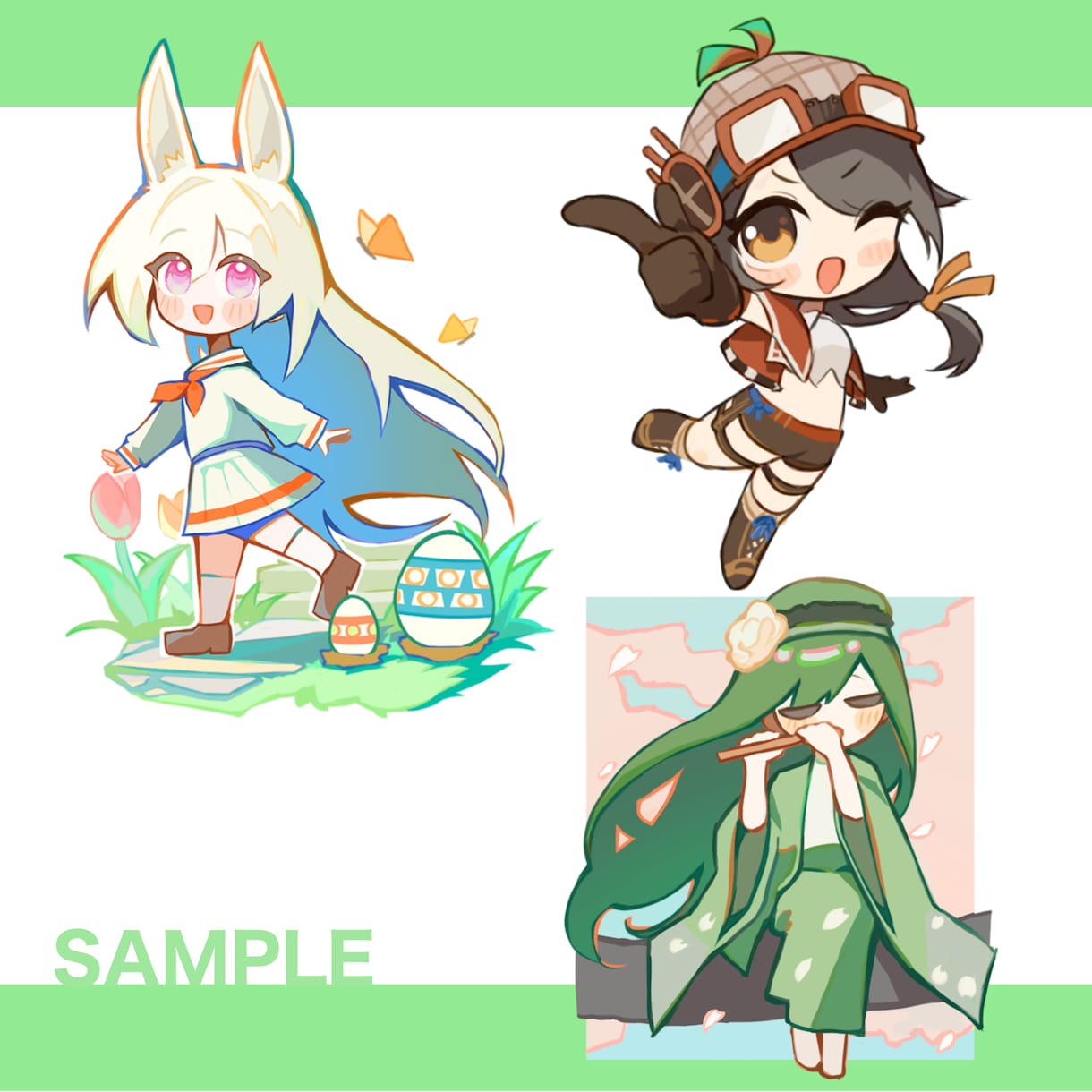 可愛いミニキャラ作成します グッズ等販売したい方におすすめ！ イメージ3