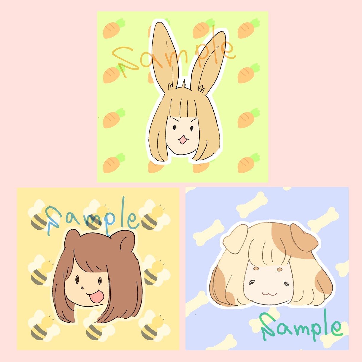SNSなどで使用できるアイコンイラスト描きます あなたのアイコンゆるかわにします！ イメージ3