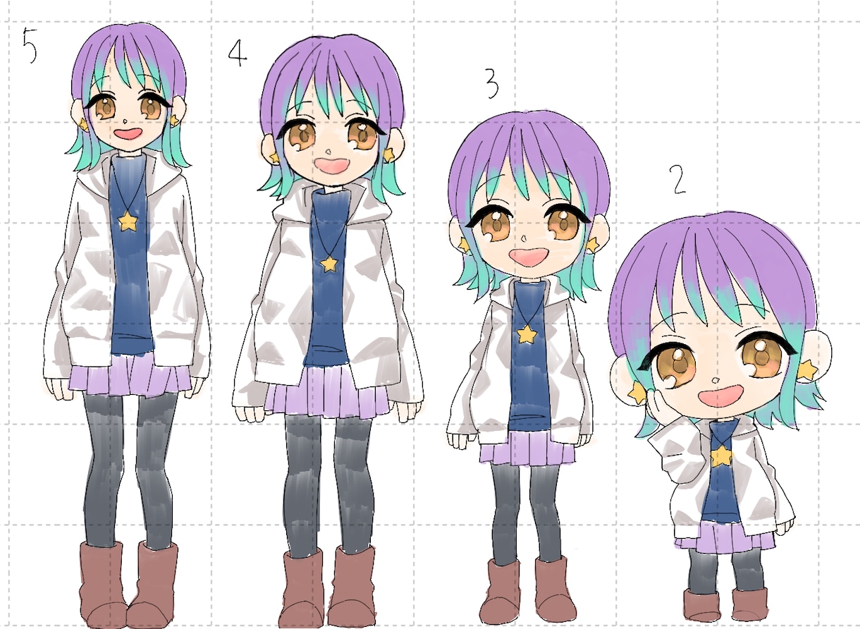 SNSや配信等に！かわいいちびキャラ描きます SNSや配信等に使えるミニキャライラストをお描きします！ イメージ5