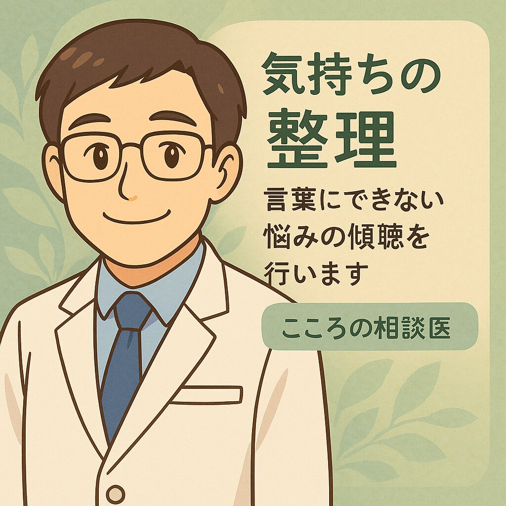 気持ちの整理、言葉にできない悩みの傾聴を行います 精神科志望の医師が、静かにお話をお聴きします イメージ1