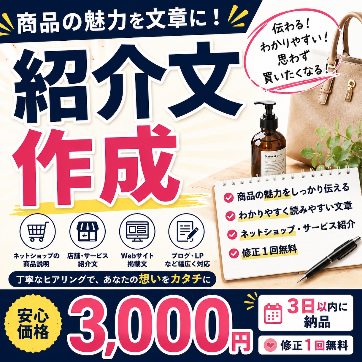 商品・サービスの紹介文を作成します 魅力が伝わる紹介文をわかりやすく作成 イメージ1