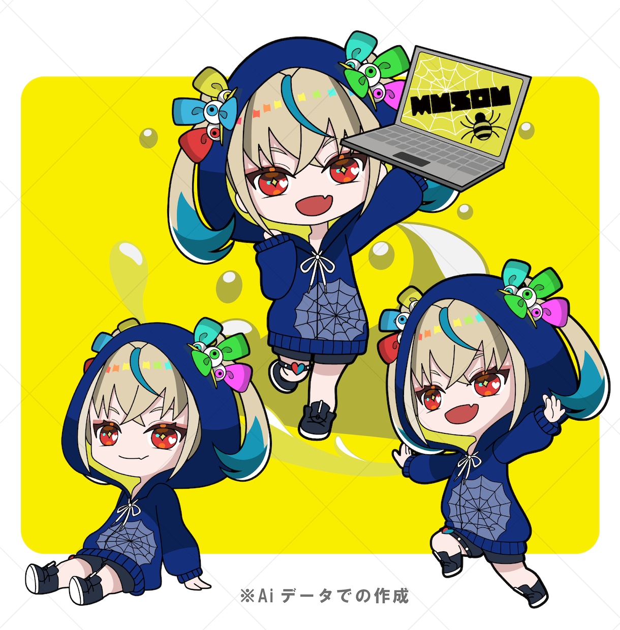 ミニキャラ・デフォルメ・SDイラスト 制作承ります あなただけの可愛らしいチビキャラの立ち絵を制作します◎ イメージ10