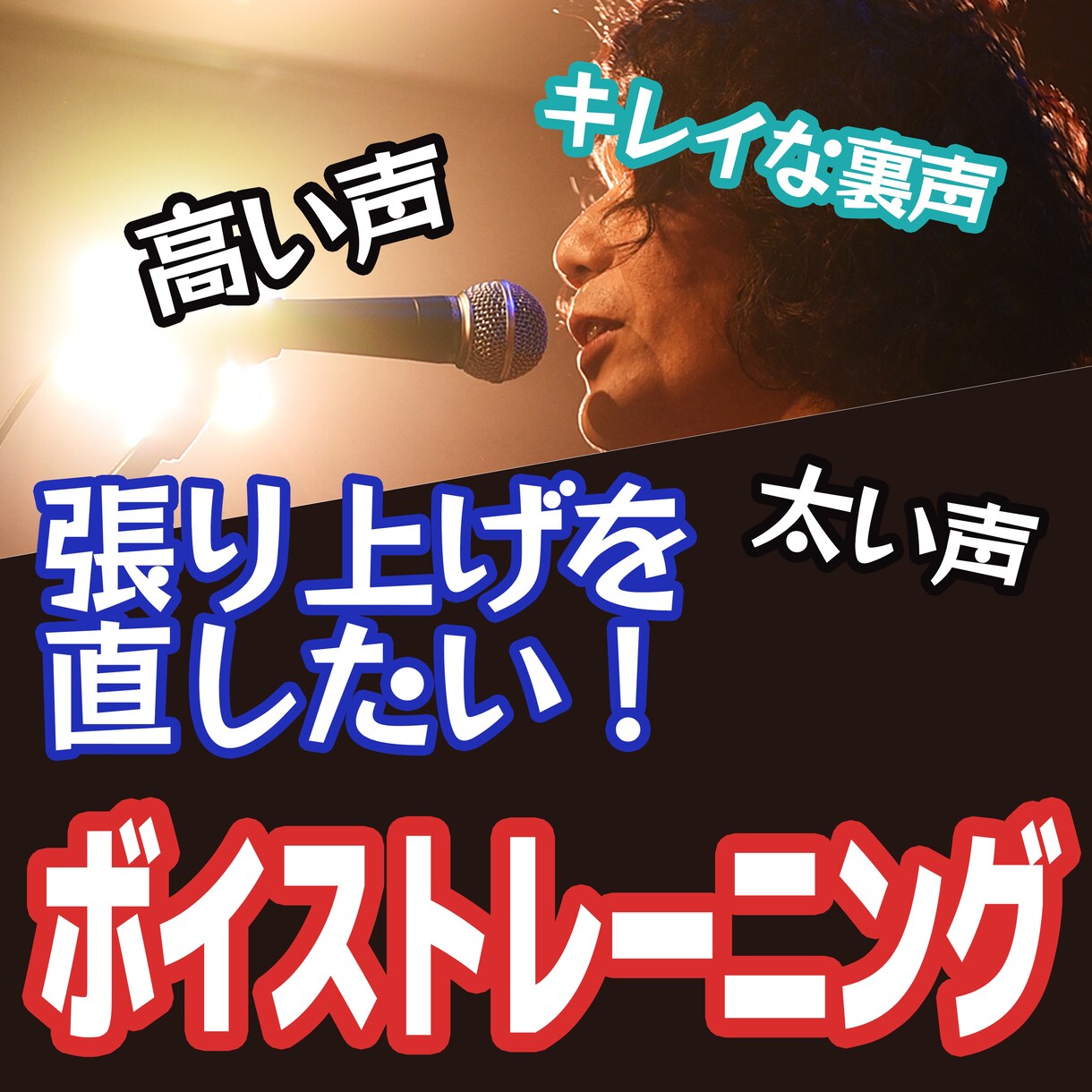高音が苦しい方、弱い方、ボイトレします 初回お試し特価、張り上げてしまう方へ イメージ1