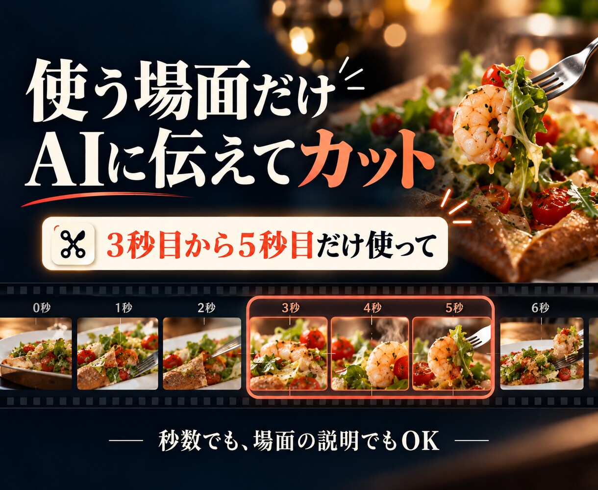 AIで動画編集の方法教えます カット・文字・画像の差しこみ。AIに貼るだけでOK イメージ3