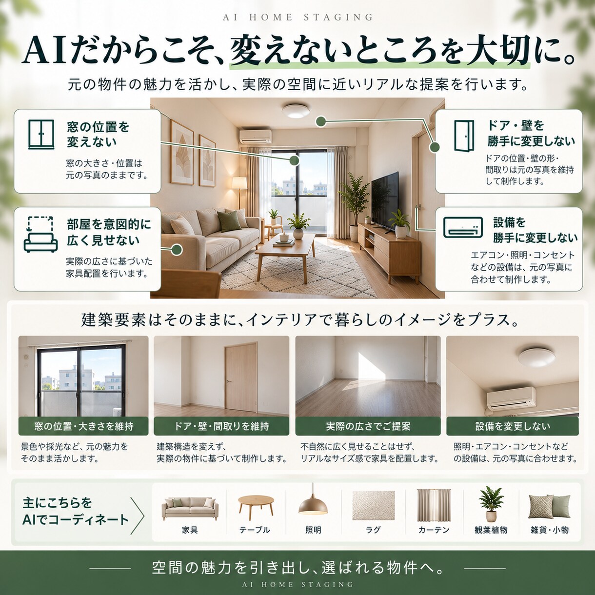空室写真をAIでホームステージングします 暮らしが伝わる物件写真をAIで制作します イメージ4