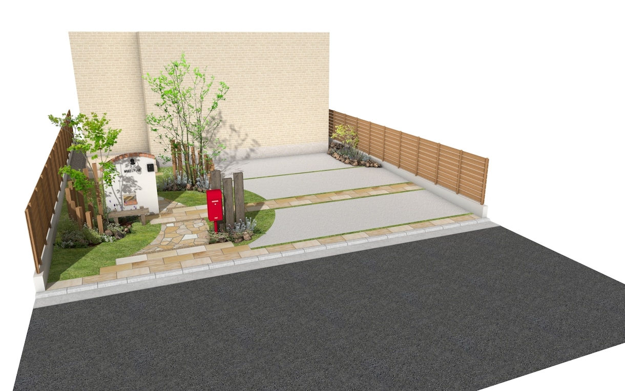 実績の為に10名限定！外構図面を格安で作成致します プロ作成！敷地200㎡以内外構平面・立面・パース・表紙作成！ イメージ2