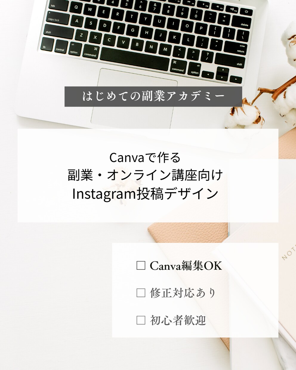 CanvaでInstagram投稿デザインします Canvaで作成｜副業・オンライン講座向け｜編集OK イメージ1