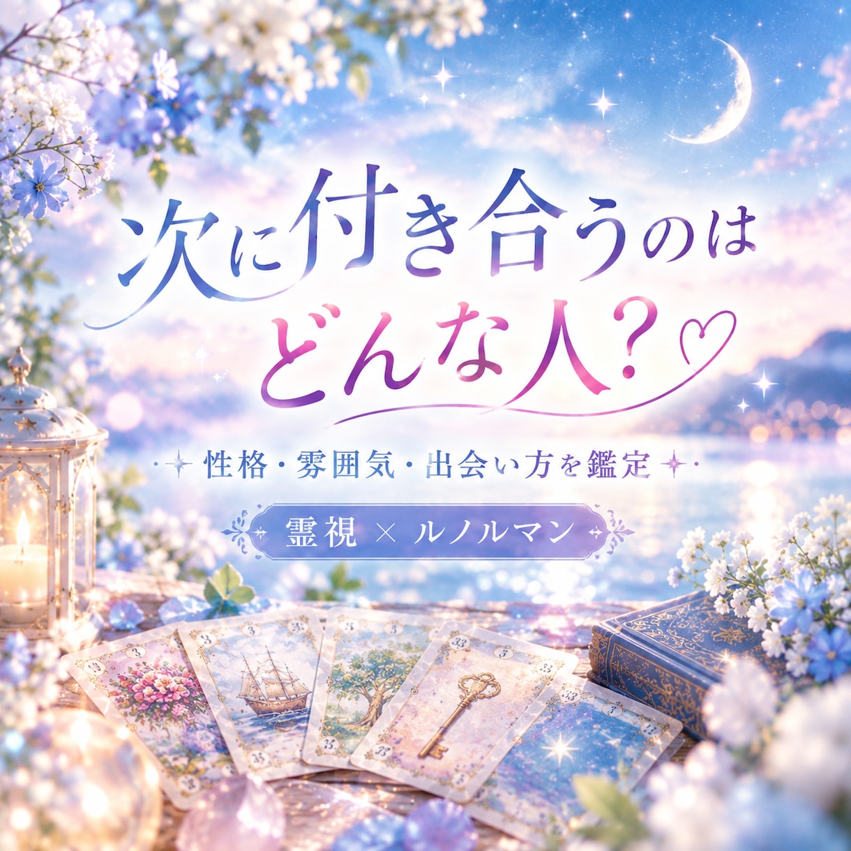次に付き合うのはどんな人？♡ルノルマンで鑑定します 性格・雰囲気・出会い方を霊視×ルノルマンで鑑定します。 イメージ1