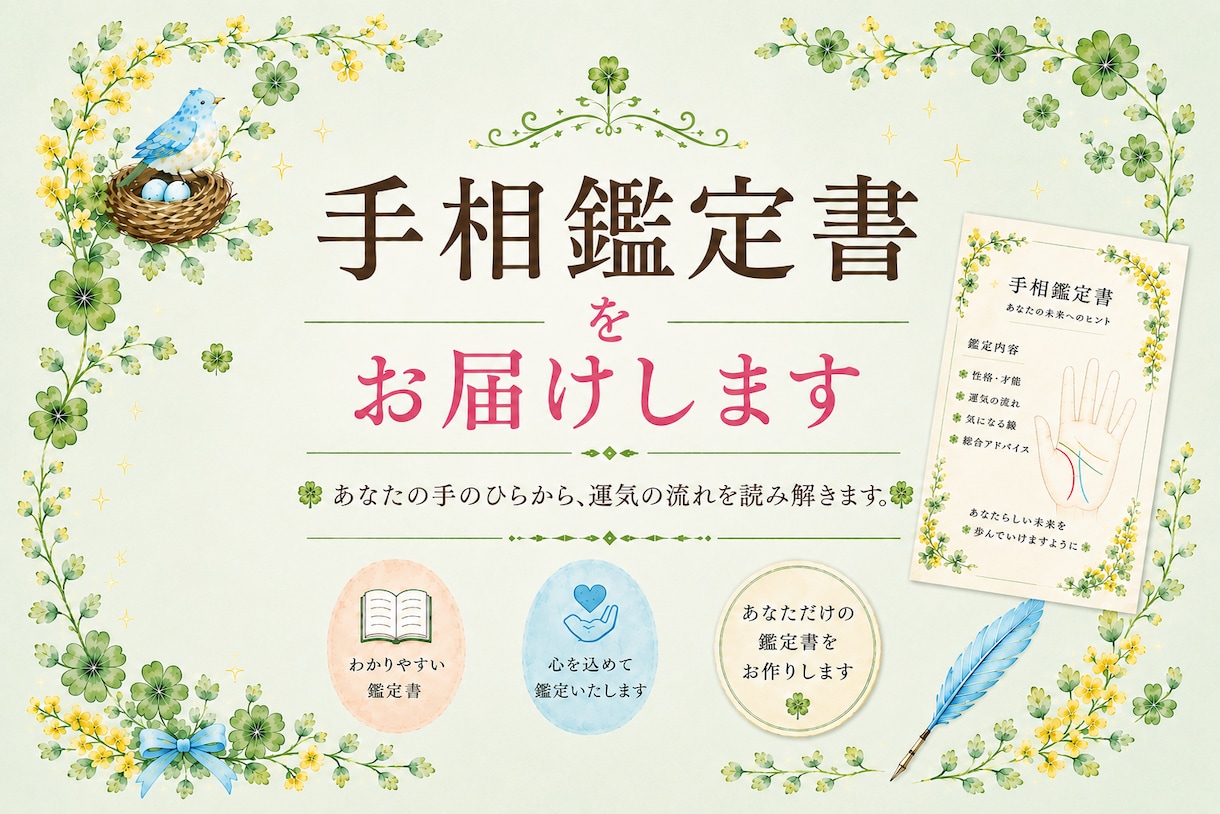 手相占い：イラスト解説❗手相からわかる事があります あなたの手相の特徴をイラストでわかりやすく解説します❗ イメージ1