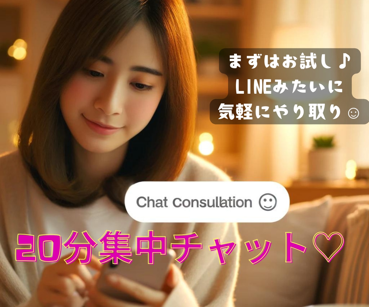 サクッと短時間♪あなたの暇つぶしに付き合います まずはお試し20分♪回数無制限♡集中チャット/雑談/相談 イメージ1