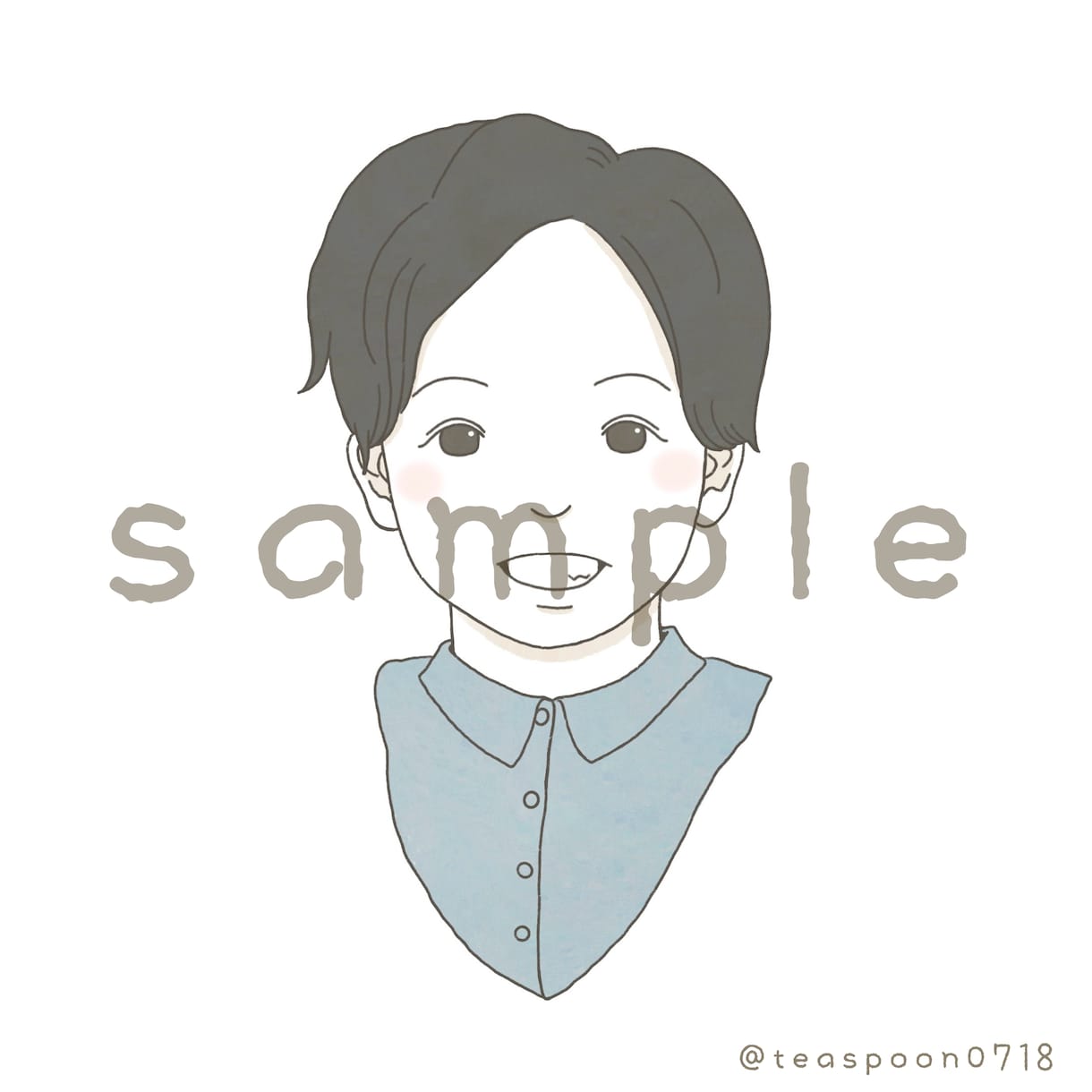 柔らかい雰囲気の似顔絵お描きします アイコンに使える似顔絵や記念日用にいかがでしょうか。 イメージ5