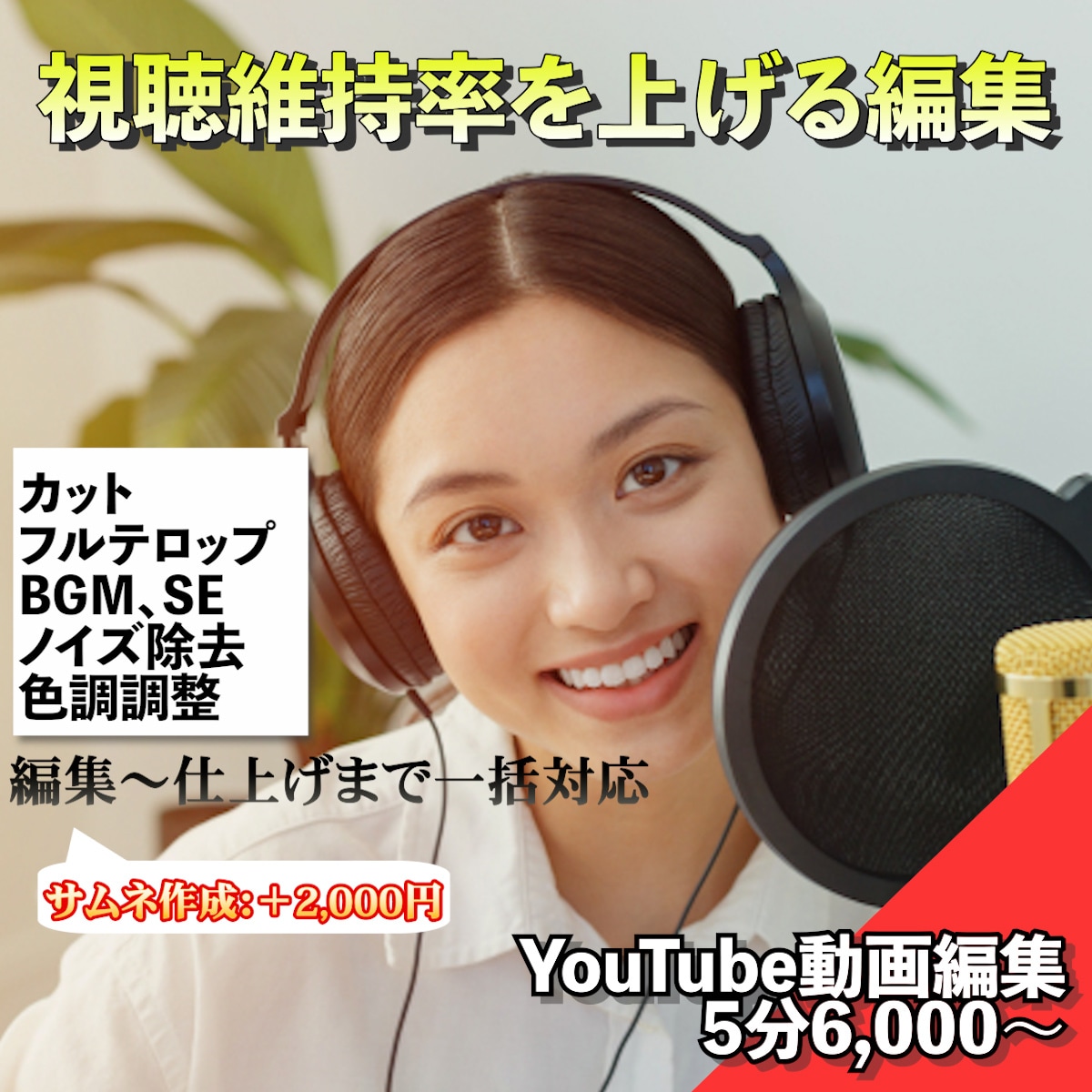 YouTube配信する動画を編集致します フルテロップ/BGM・効果音挿入OK(細かいオプションなし) イメージ1