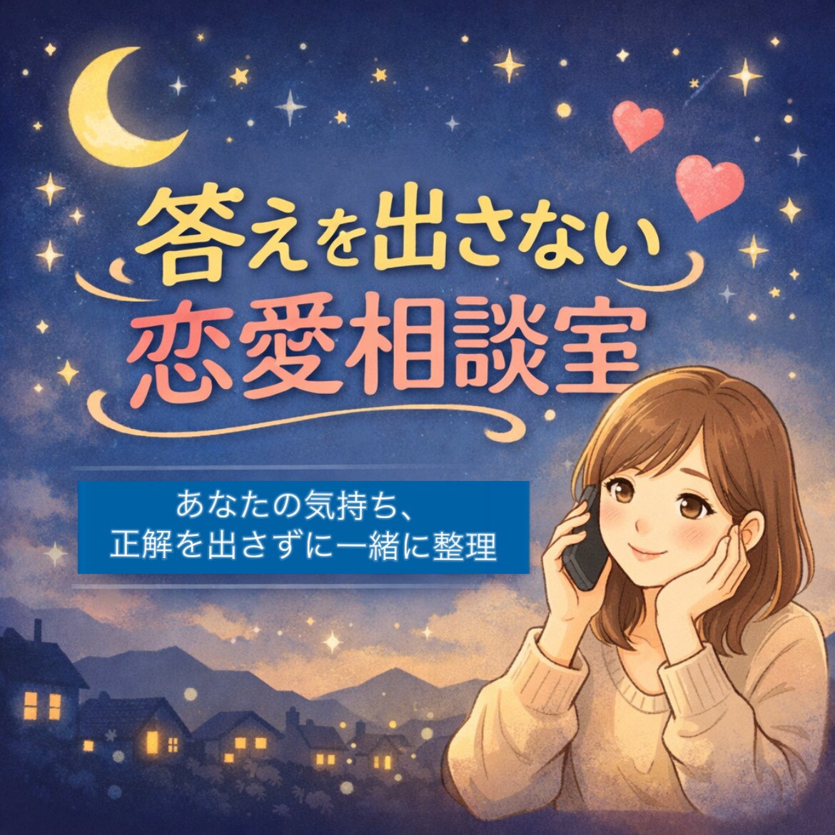 答えを出さない恋愛相談をします 決断を迫らず今の気持ちを整理します イメージ1