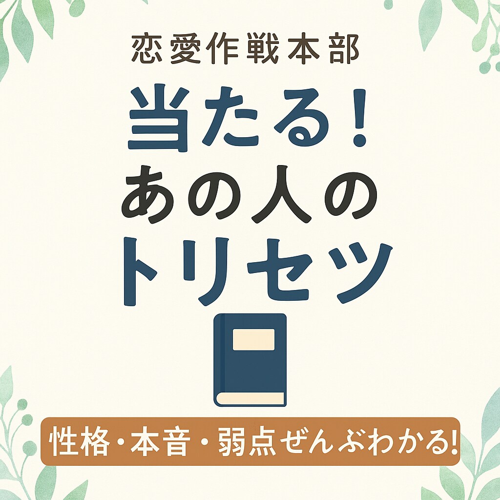 あの人のトリセツお作りします 怒る理由・黙る理由が見えてきます。 イメージ2
