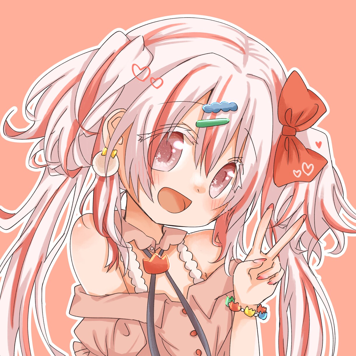 SNSアイコン作成します かわいくてきらきらな女の子を描きます！ イメージ1