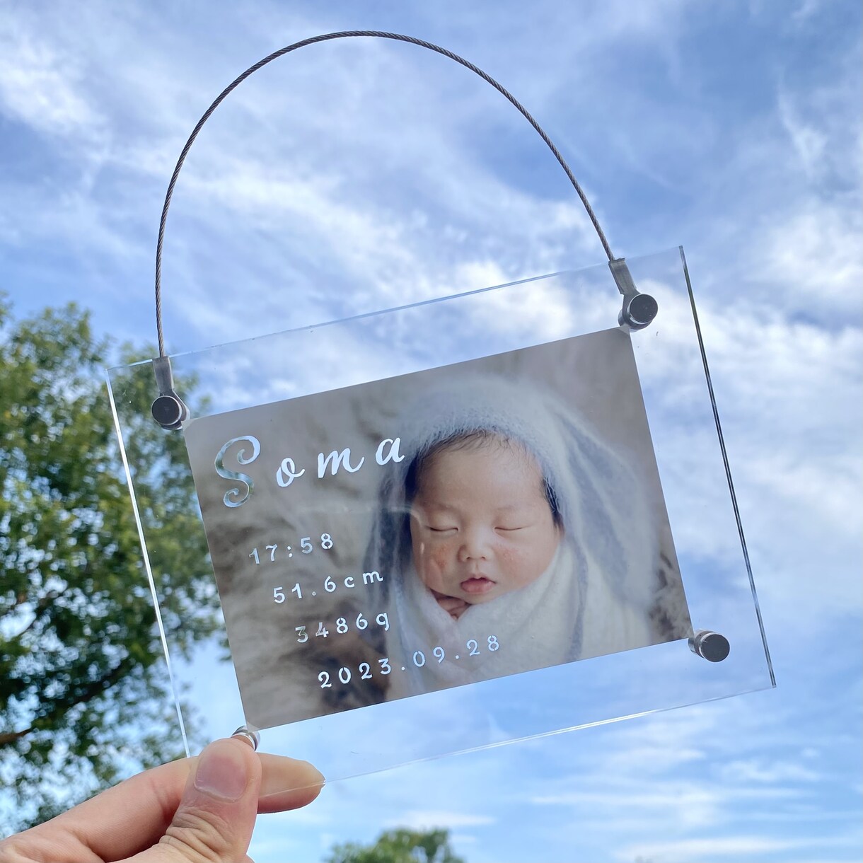 我が子のお写真を世界で一つの命名書に仕上げます 【唯一無二の一点！】我が子の笑顔を家庭に飾ろう！ イメージ4