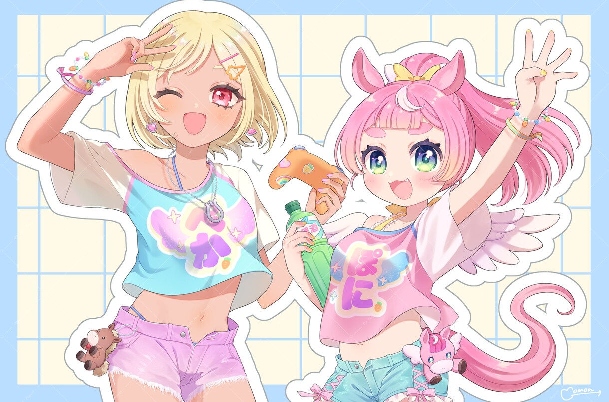 可愛くてキラキラなイラストを制作いたします キャラクターデザイン、デフォルメ、歌ってみた動画など！ イメージ9