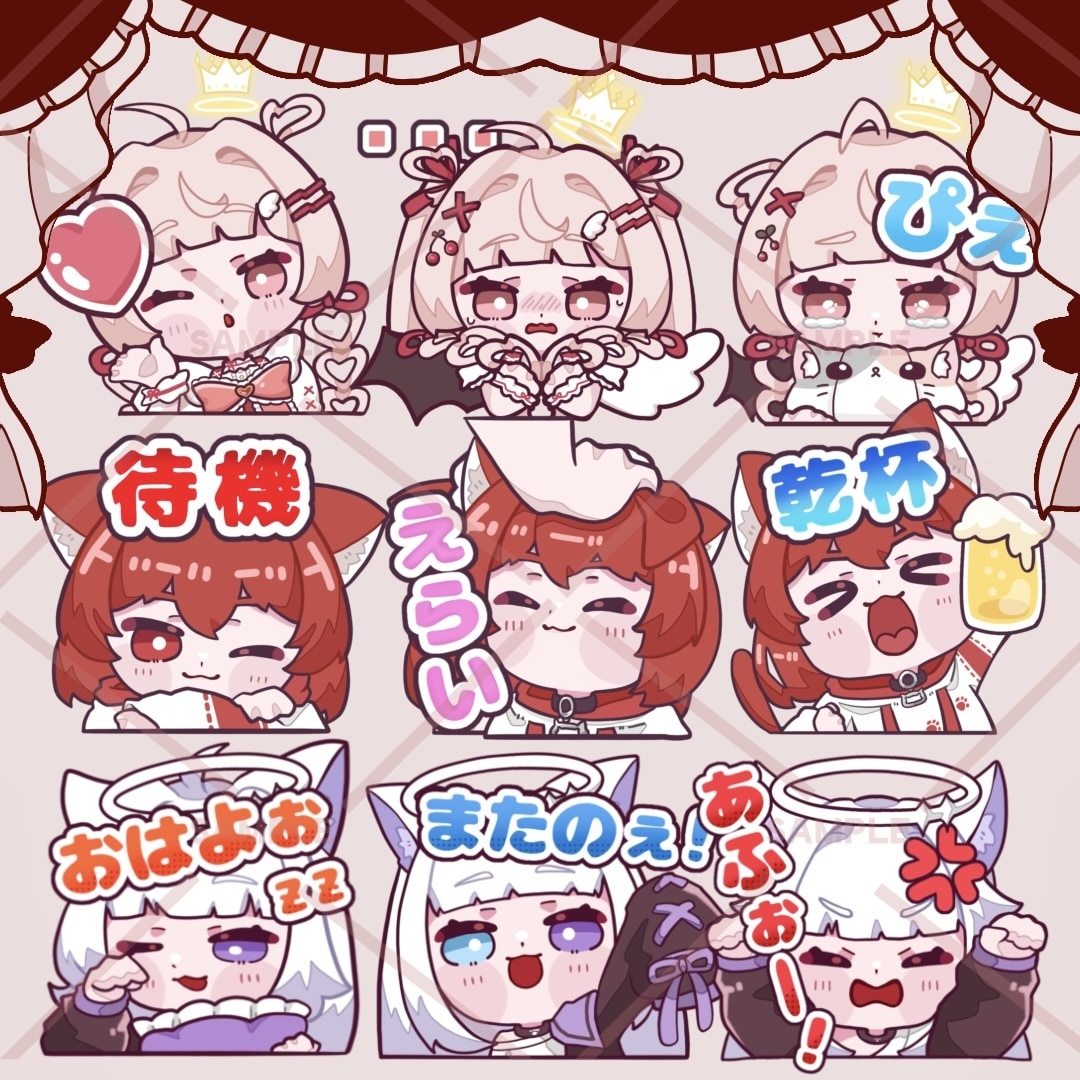 商用利用込み◎可愛い配信用SDスタンプ制作します 納品までめちゃ早納品いたします！ イメージ2
