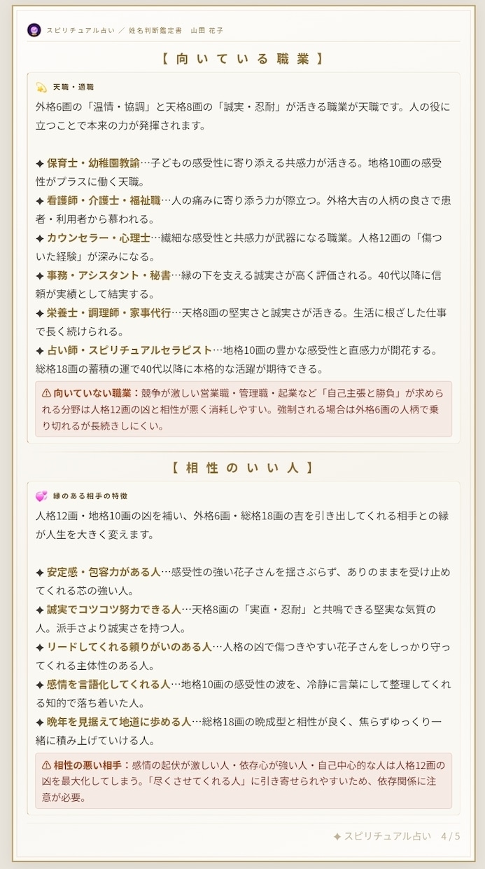 あなたの名前が持つ意味を丁寧に読み解きます あなたの名前に秘められた運命を本格姓名判断で鑑定します イメージ4
