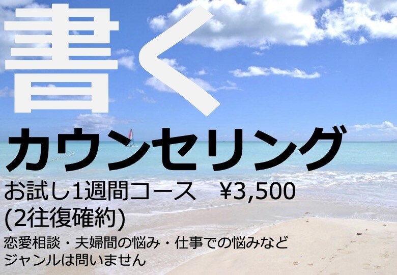 書くカウンセリングであなたの心と体の不調を助けます メッセージのやり取りを通してカウンセリング行います イメージ1