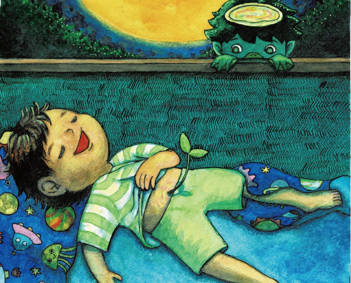 絵本の1ページのような水彩イラストを制作します あなたや大切な人を、物語の主人公に描きます イメージ3