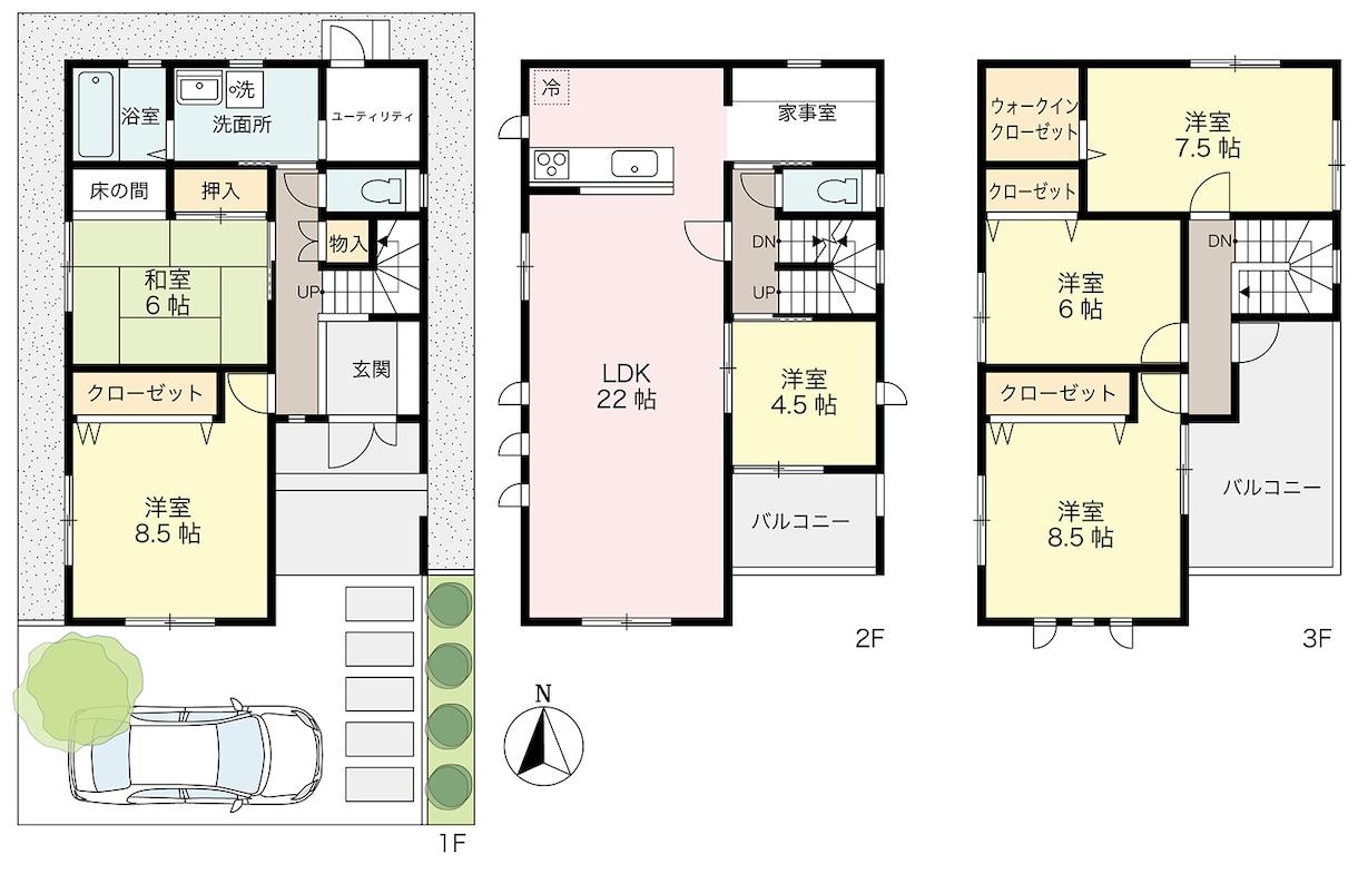 不動産物件の間取り図を作ります Illustratorできれいに作ります イメージ2