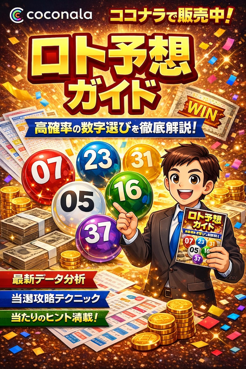 初心者OK！ロト6をＡＩを使い分析します 直感にデータをプラス！自分流の黄金セットを作ろう イメージ1